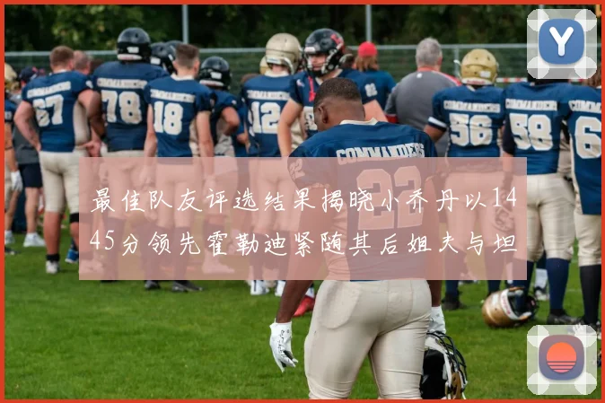 最佳队友评选结果揭晓小乔丹以1445分领先霍勒迪紧随其后姐夫与坦普尔并列第34位